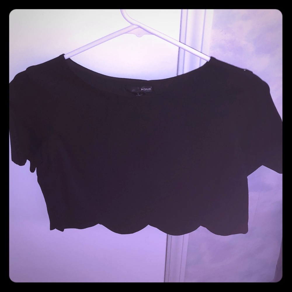 NWT Aqua black crop top